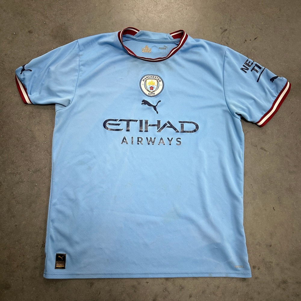 Puma Manchester City 2022-23 Home Jersey Mens Sky Blue Soccer Shirt